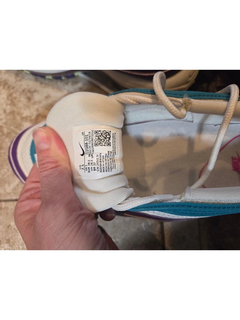 Nike Air Max 97 Women's Sneakers Hornets Easter Colorway Purple Teal Blue